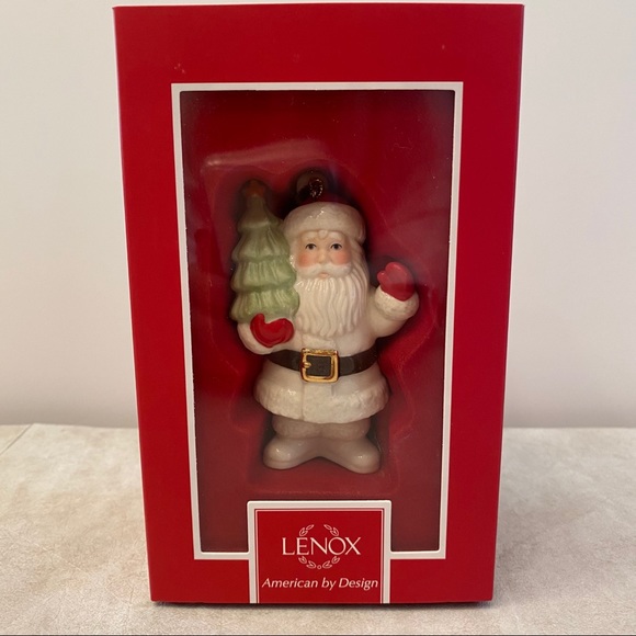 Lenox Jolly Santa Ornament - Picture 1 of 2
